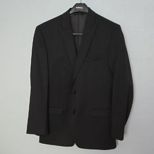 Calvin Klein Black Sport Coat Classic Single-Breasted Blazer